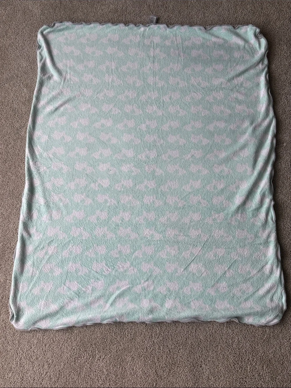 Carter's Just One You Elephant Mint Green Gray Baby Blanket